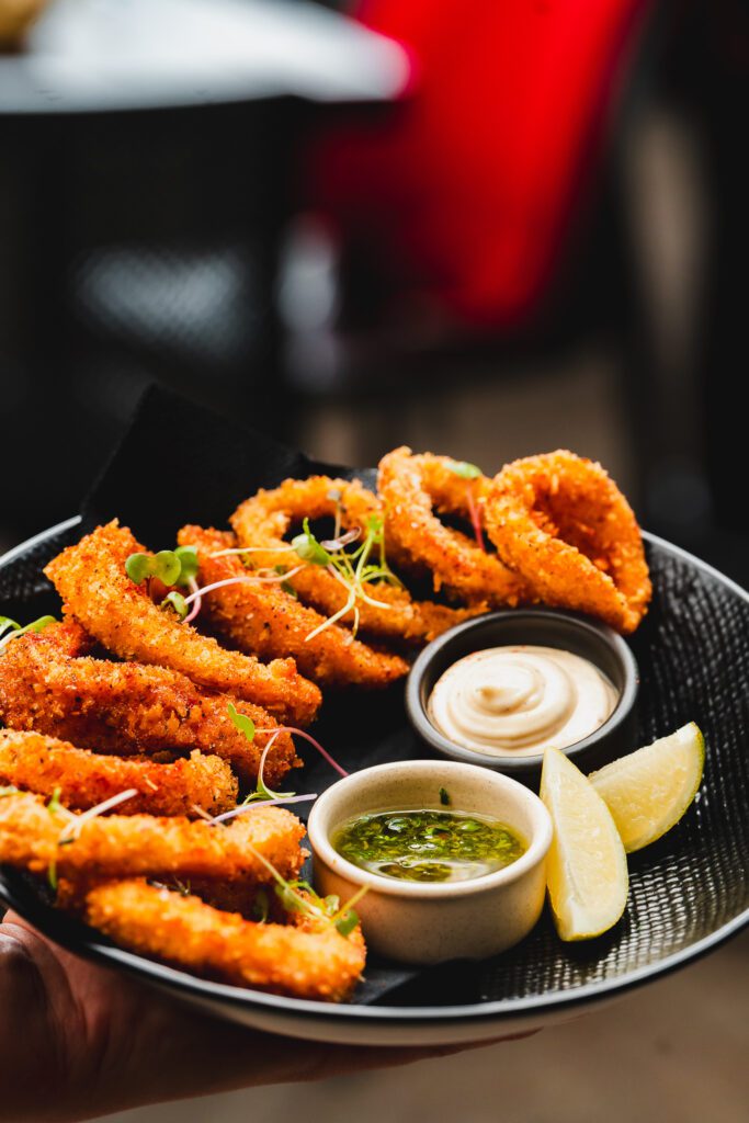 Calamari served at Momentos, the best place to eat in Queenstown