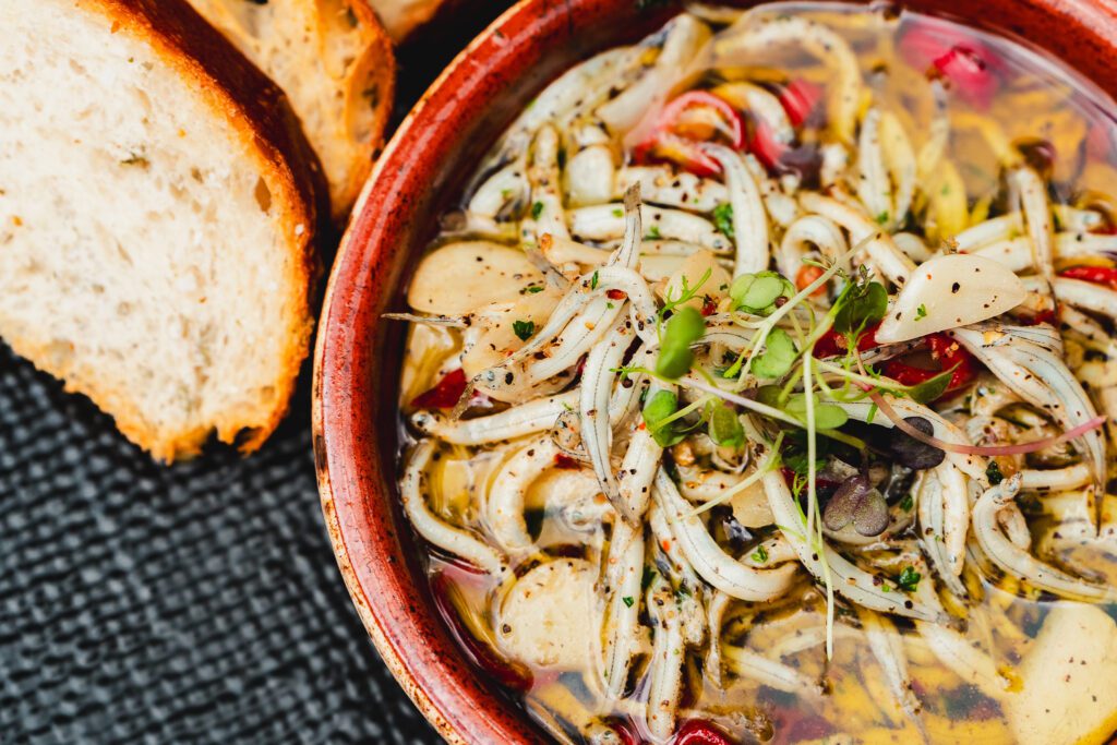 Whitebait served at Momentos, the best place to eat in Queenstown