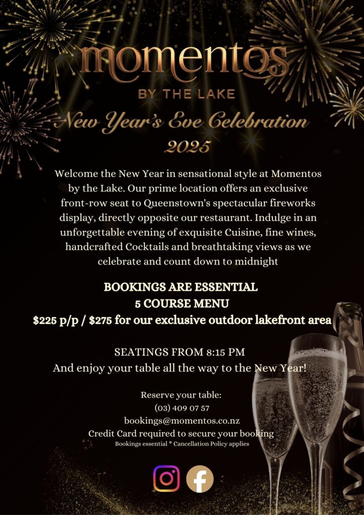 new years eve celebration 2025 at Momentos by the Lake